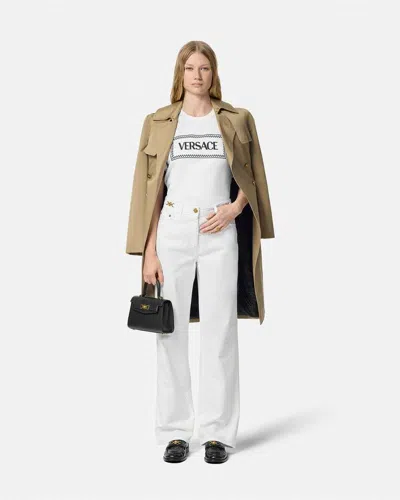 Versace Medusa '95 Logo-patch Straight-leg Jeans In White