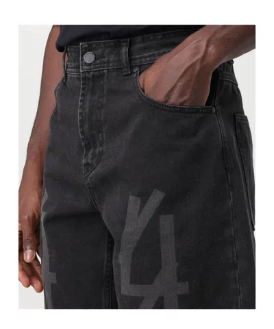 44 Label Group Logo-print Wide-leg Denim Shorts In Brown