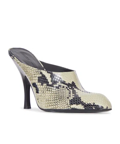 Khaite Colt 100 Python-effect Leather Mules In Multi