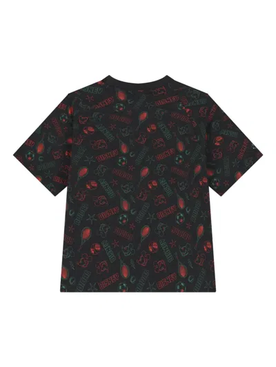 Adidas Originals X Disney Oversize Allover Print T-shirt In Black