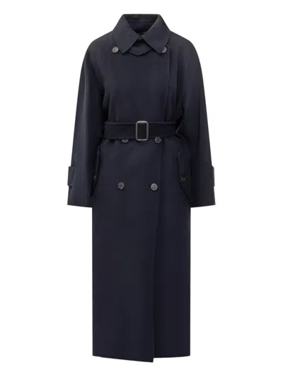 Weekend Max Mara Double-breasted Coat In Blue