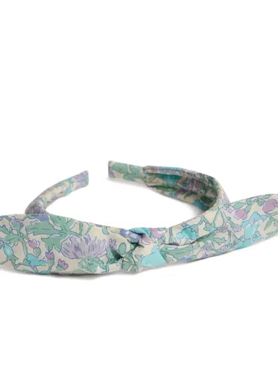 Bonpoint Lorette Bow-detail Floral Headband In Brown