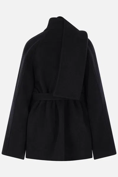 Rick Owens Scarf Flight Belted Jacket In Multi