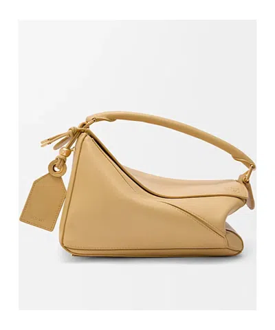 Loewe Small Featherlight Puzzle Bag In Nappa Lambskin In Nude