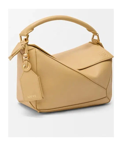 Loewe Small Featherlight Puzzle Bag In Nappa Lambskin In Nude