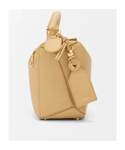 Loewe Small Featherlight Puzzle Bag In Nappa Lambskin In Nude