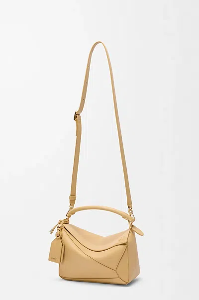Loewe Small Featherlight Puzzle Bag In Nappa Lambskin In Nude