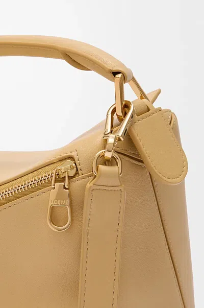 Loewe Small Featherlight Puzzle Bag In Nappa Lambskin In Nude