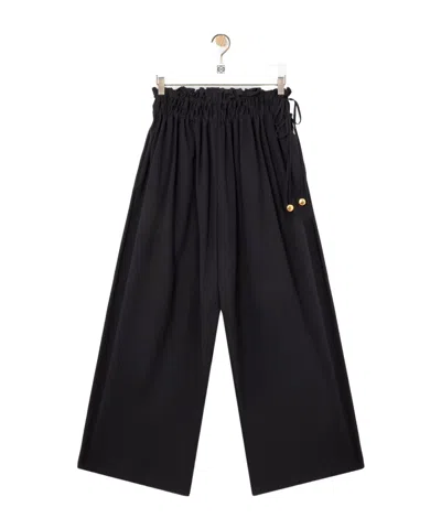 Loewe Trousers In Lyocell In Black