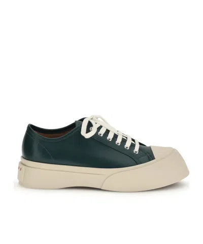 Marni Pablo Leather Lace-up Sneakers In Multi