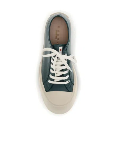 Marni Pablo Leather Lace-up Sneakers In Multi