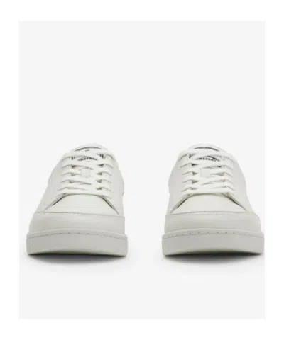 Burberry Leather Sneakers Patterned Heel Rubber Sole In Animal Print