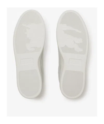 Burberry Leather Sneakers Patterned Heel Rubber Sole In Animal Print
