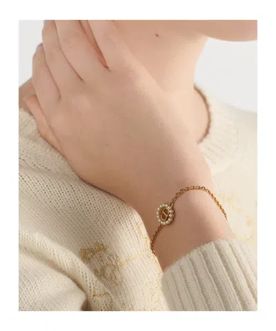 Dior Petit Cd Circle Bracelet In Gold