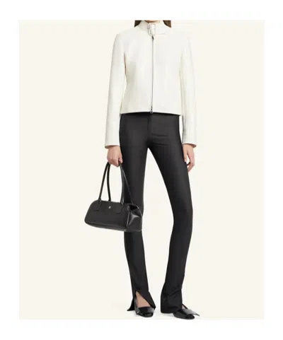 Courrèges Buckle-neck Logo-detail City Jacket In Animal Print