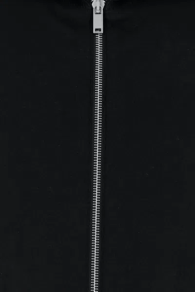 Jil Sander Wool Cardigan With High Collar And Ribbed Cuffs In Black