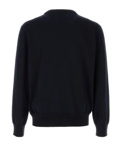 Jil Sander Midnight Blue Cotton Sweater In Blue