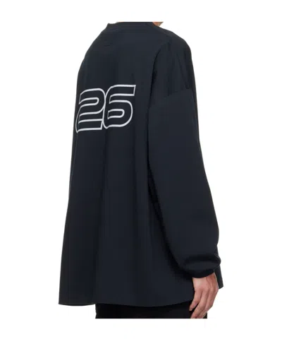 Essentials Black Holiday Ponte 90s Long Sleeve T-shirt In Blue