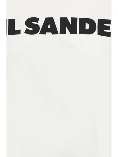 Jil Sander Crewneck Short Sleeves Classic Print T-shirt Clothing In White
