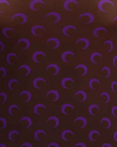 Marine Serre Moon Printed Jersey Second Skin Highneck In Multi