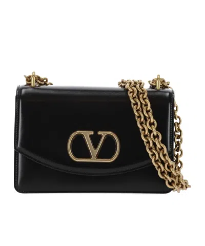 Valentino Leather Mini Bag In Black