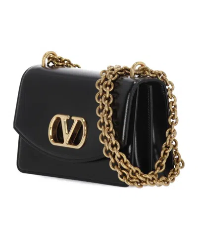 Valentino Leather Mini Bag In Black