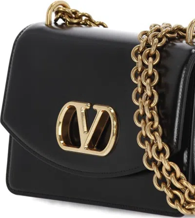 Valentino Leather Mini Bag In Black