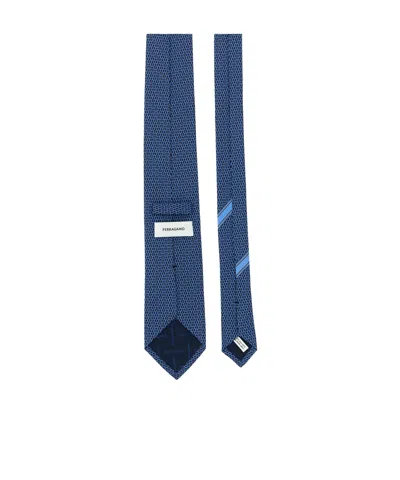 Ferragamo Pointed Tie In Blue