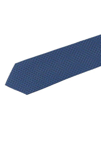 Ferragamo Pointed Tie In Blue