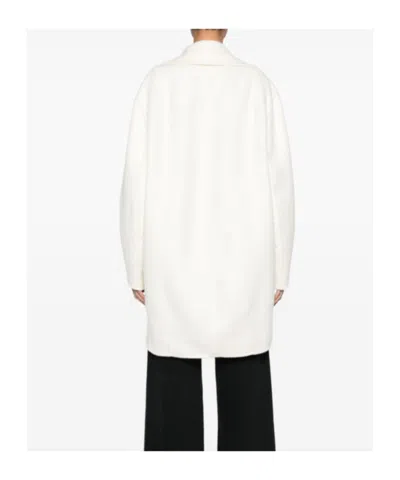 Ermanno Scervino Collared Coat In White