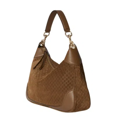 Gucci B Medium Shoulder Bag In Brown
