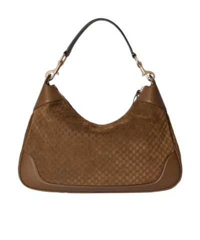 Gucci B Medium Shoulder Bag In Brown