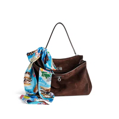 Balenciaga Women's Sweet Treat Scarf In Blue In Brown