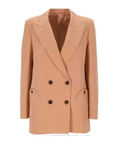 Blazé Milano Double-breasted Jacket In Neutral