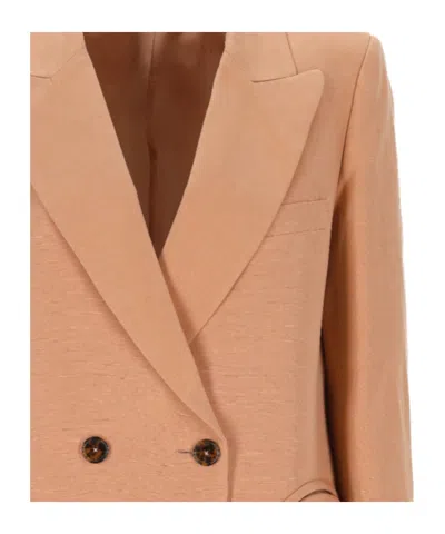 Blazé Milano Double-breasted Jacket In Neutral