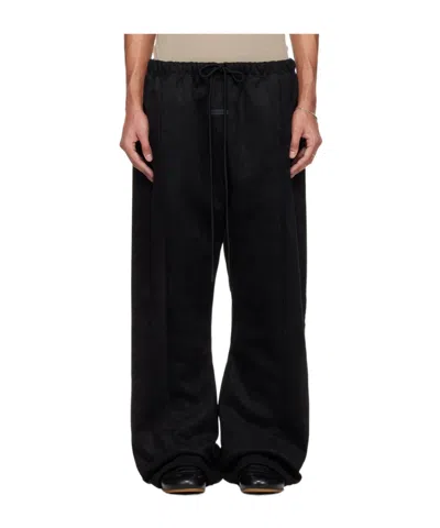 Essentials Elastic Waist Casual Pants In Animal Print
