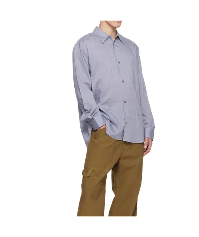 Studio Nicholson Blue View Shirt In Blue