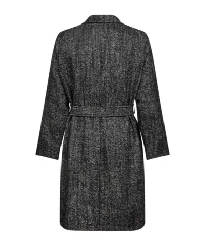 Tagliatore Belted Coat In Black