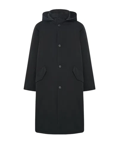 The Row Nikar Hooded Coat In Black