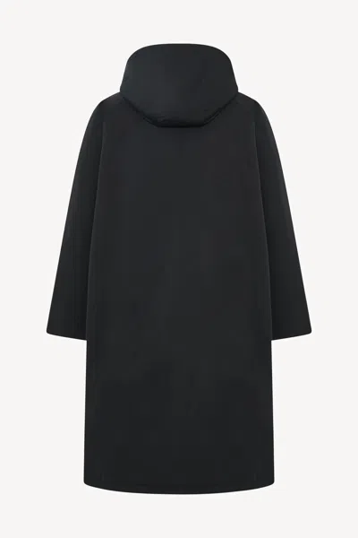 The Row Nikar Hooded Coat In Black