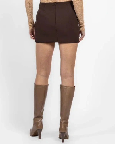 Wardrobe.nyc Contour Mini Skirt In Brown