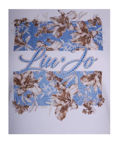 Liu •jo T-shirt With Floral Print In White