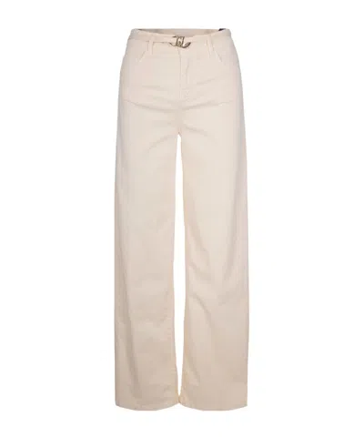 Liu •jo Flare Jeans With A Wide Waistband In Neutral
