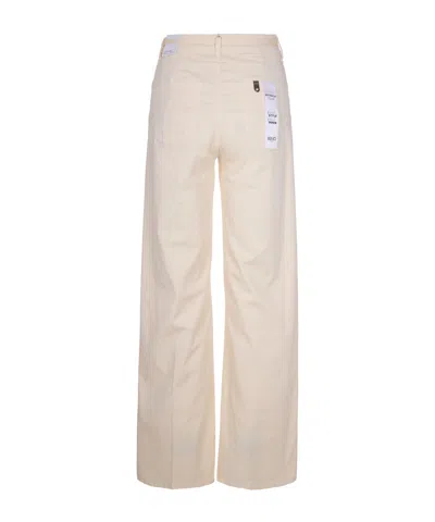 Liu •jo Flare Jeans With A Wide Waistband In Neutral