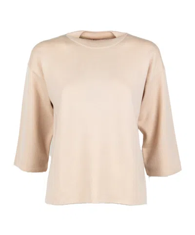 Marella Three-quarter Sleeve Sweater In Neutral