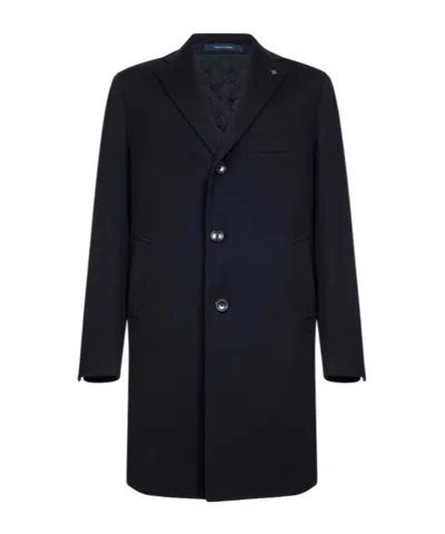 Tagliatore Single-breasted Coat In Black