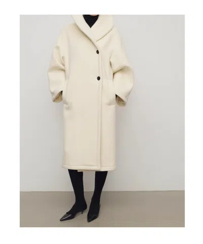 The Row Regino Double-breasted Oversized Wool Coat In Pattern