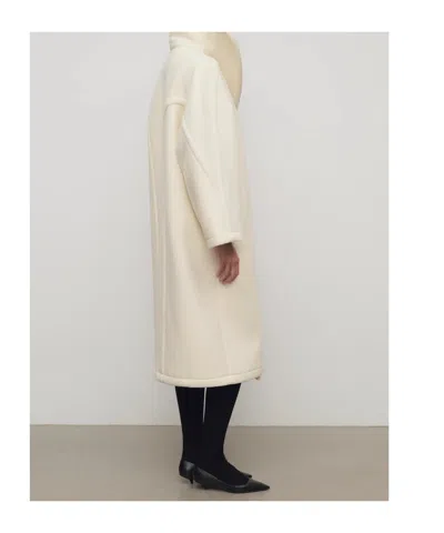 The Row Regino Double-breasted Oversized Wool Coat In Pattern