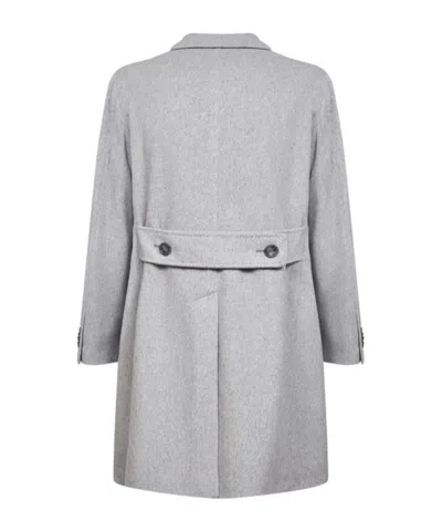 Tagliatore Double-breasted Coat In Gray