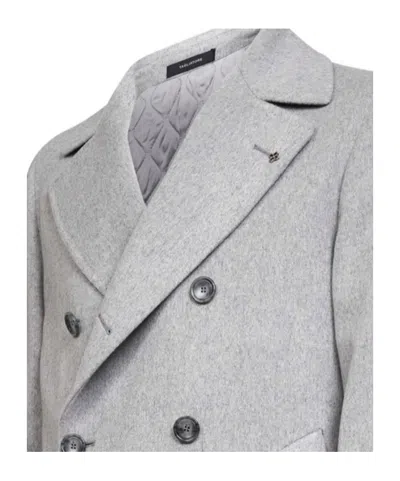 Tagliatore Double-breasted Coat In Gray